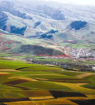 人民日报青海省图片:卓尔山脚下的美丽乡村