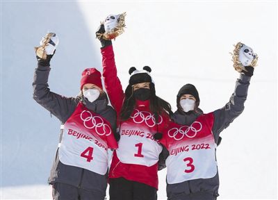 冬奥会中国队图片:自由式滑雪女子U型场地技巧