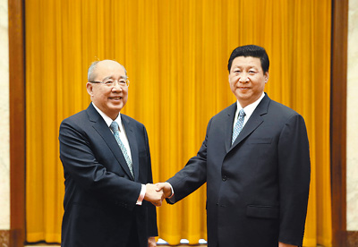 中共中央总书记习近平会见中国国民党荣誉主席