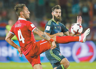 世界杯预选赛欧洲区塞尔维亚队战平威尔士队