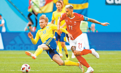 瑞典队以1∶0战胜瑞士队挺进八强（动感2018）