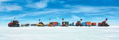 中国科考队在南极冰盖架设自动气象站