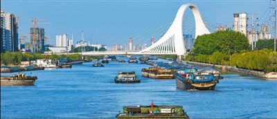 淮安京杭大运河图片:大运河忙运输