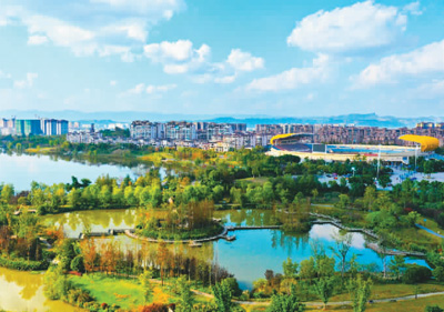 重庆梁平——湿地与城市融为一体
