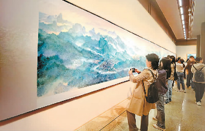 “大美潇湘”系列山水画展亮相北京