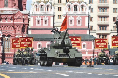 俄红场阅兵纪念卫国战争胜利