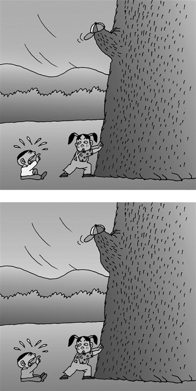 (上边两幅漫画共有5处不同,快来找找看吧!答案下期见)