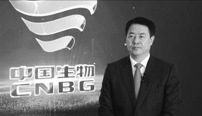 国药集团中国生物董事长杨晓明接受健康时报记者采访.   贺茂杰摄