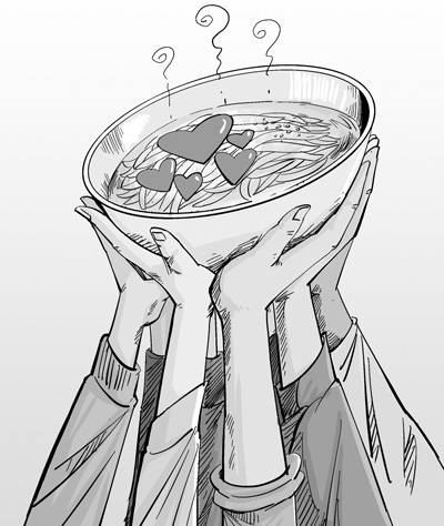 人民日报:"来我店里吃碗面"(漫画)