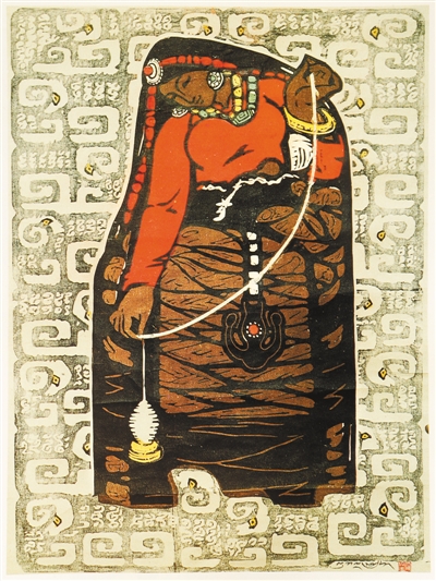 朗顿&middot;德珍2012年创作的中国画《火车来了》.