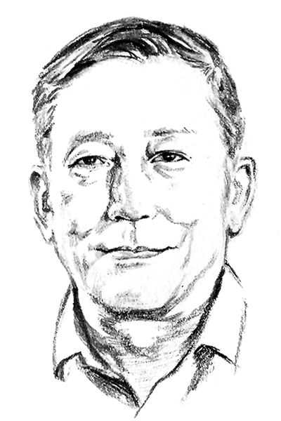 刘传铭速写,蔡华伟绘9月5日.科考队行至瓦罕走廊的明铁盖达坂.